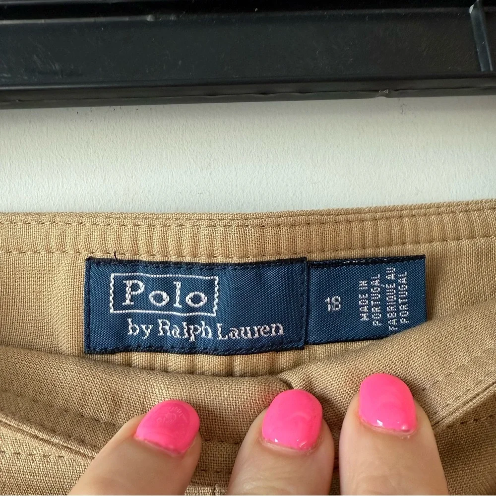 Polo Ralph Lauren Wide‎ Leg Crop Sailor Trouser Monument Tan 18 - Picture 4 of 9